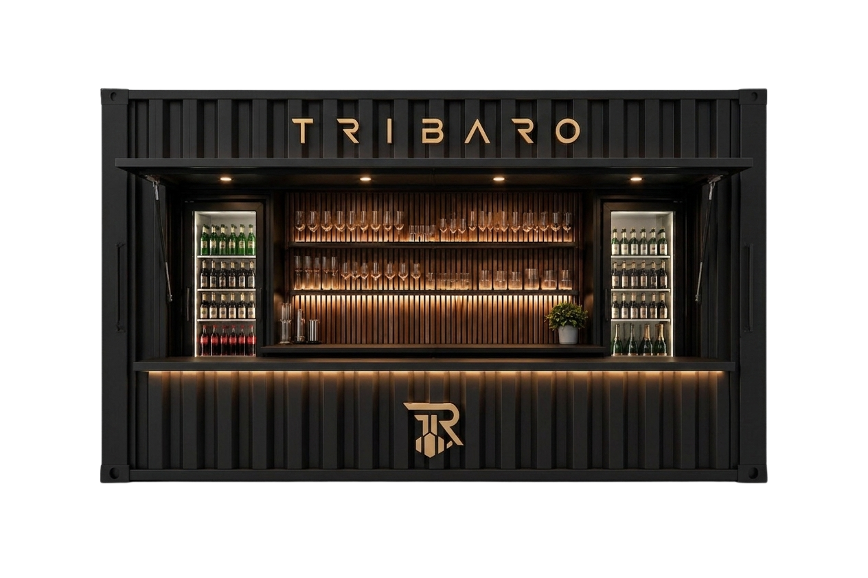 Tribaro bar-container: open container met volwaardige bar